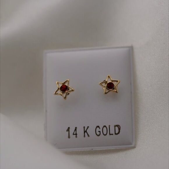 14k Solid Gold Dainty Earrings with Screw Back | Birthday Gift | Tehrani Jewelry - Picture 6 of 9